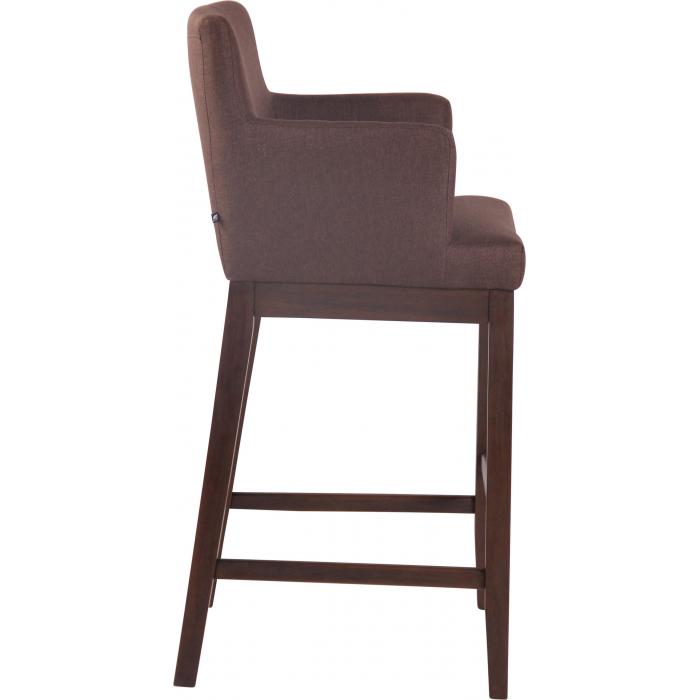 Barhocker HLO-CP28 Stoff antik ~ braun