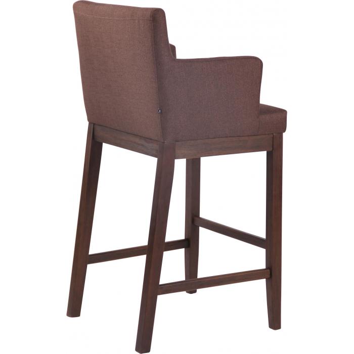 Barhocker HLO-CP28 Stoff antik ~ braun