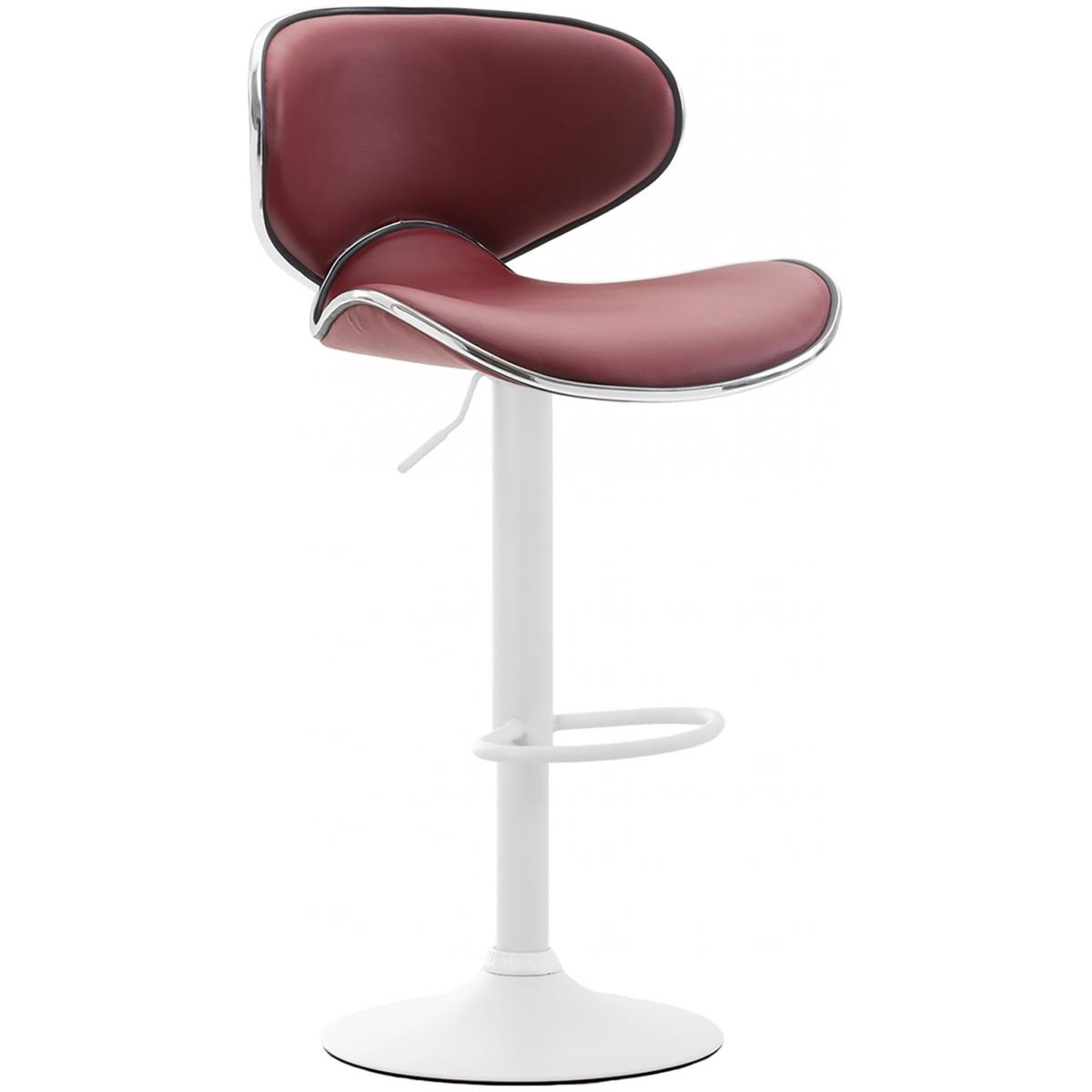 Barhocker HLO-CP29 V2 wei ~ bordeauxrot