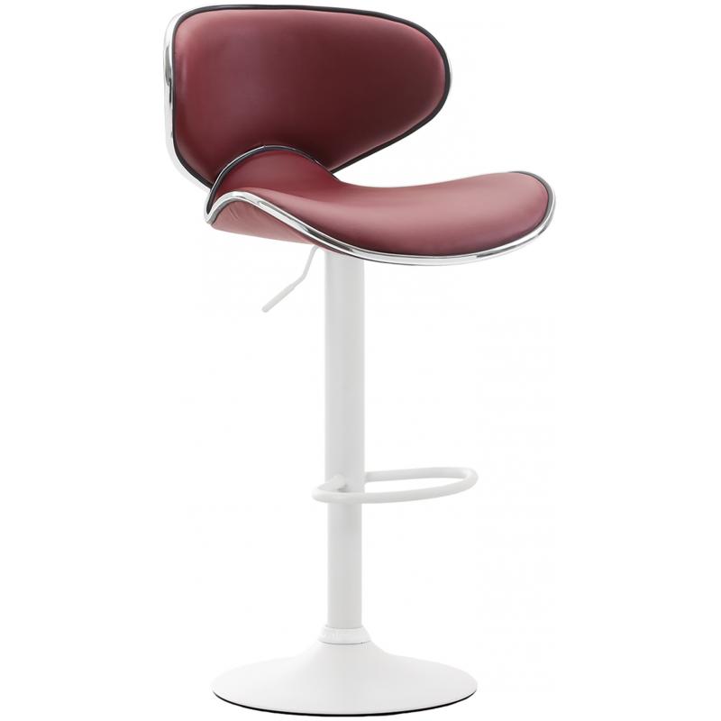 Barhocker HLO-CP29 V2 wei ~ bordeauxrot