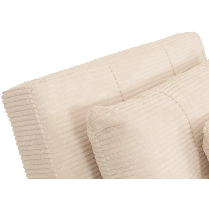 Schlafsessel HWC-L90, Klappsessel Gstebett Relaxsessel, Liegeflche 200x100cm Stoff/Textil Cord ~ creme-wei