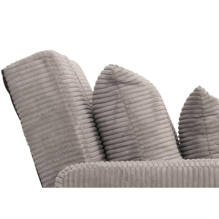 Schlafsessel HWC-L90, Klappsessel Gstebett Relaxsessel, Liegeflche 200x100cm Stoff/Textil Cord ~ hellgrau