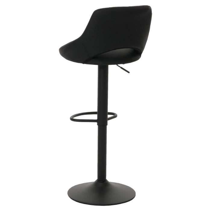 2er-Set Barhocker HWC-N64, Barstuhl Tresenhocker, Fuablage drehbar, Kunstleder Metall ~ schwarz