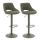 2er-Set Barhocker HWC-N64, Barstuhl Tresenhocker, Fuablage drehbar, Kunstleder Metall ~ grn