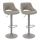 2er-Set Barhocker HWC-N64, Barstuhl Tresenhocker, Fuablage drehbar, Kunstleder Metall ~ grau