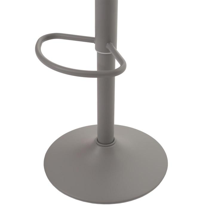 2er-Set Barhocker HWC-N64, Barstuhl Tresenhocker, Fuablage drehbar, Kunstleder Metall ~ grau