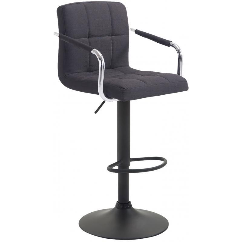 Barhocker HLO-CP35 V2 Stoff schwarz ~ schwarz