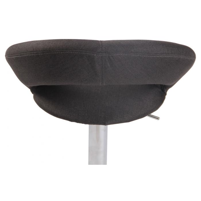 Barhocker HLO-CP286 Stoff chrom ~ dunkelgrau
