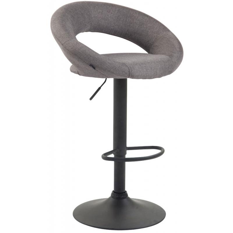 Barhocker HLO-CP286 Stoff schwarz ~ grau