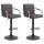 2er Set Barhocker HLO-CP35 V2 Stoff schwarz ~ dunkelgrau
