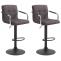 2er Set Barhocker HLO-CP35 V2 Stoff schwarz ~ dunkelgrau