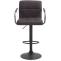 2er Set Barhocker HLO-CP35 V2 Stoff schwarz ~ dunkelgrau
