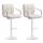 2er Set Barhocker HLO-CP35 V2 Stoff wei ~ beige