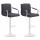 2er Set Barhocker HLO-CP35 V2 Stoff weiß ~ schwarz 2er Set Barhocker HLO-CP35 V2 Stoff weiß ~ schwarz