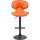 2er Set Barhocker HLO-CP29 V2 Kunstleder schwarz ~ orange