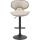 2er Set Barhocker HLO-CP29 V2 Kunstleder schwarz ~ creme
