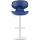 2er Set Barhocker HLO-CP29 V2 Kunstleder wei ~ blau