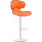 2er Set Barhocker HLO-CP29 V2 Kunstleder wei ~ orange