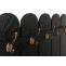 Wandgarderobe HWC-N95, Garderobe Garderobenpaneel, Paulownia 7 Haken 86x60cm ~ schwarz