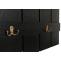 Wandgarderobe HWC-N95, Garderobe Garderobenpaneel, Paulownia 7 Haken 86x60cm ~ schwarz