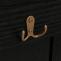 Wandgarderobe HWC-N95, Garderobe Garderobenpaneel, Paulownia 7 Haken 86x60cm ~ schwarz