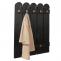 Wandgarderobe HWC-N95, Garderobe Garderobenpaneel, Paulownia 7 Haken 86x60cm ~ schwarz