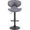2er Set Barhocker HLO-CP29 V2 Stoff schwarz ~ hellgrau