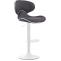 2er Set Barhocker HLO-CP29 V2 Stoff wei ~ dunkelgrau