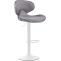 2er Set Barhocker HLO-CP29 V2 Stoff wei ~ hellgrau