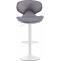 2er Set Barhocker HLO-CP29 V2 Stoff wei ~ hellgrau