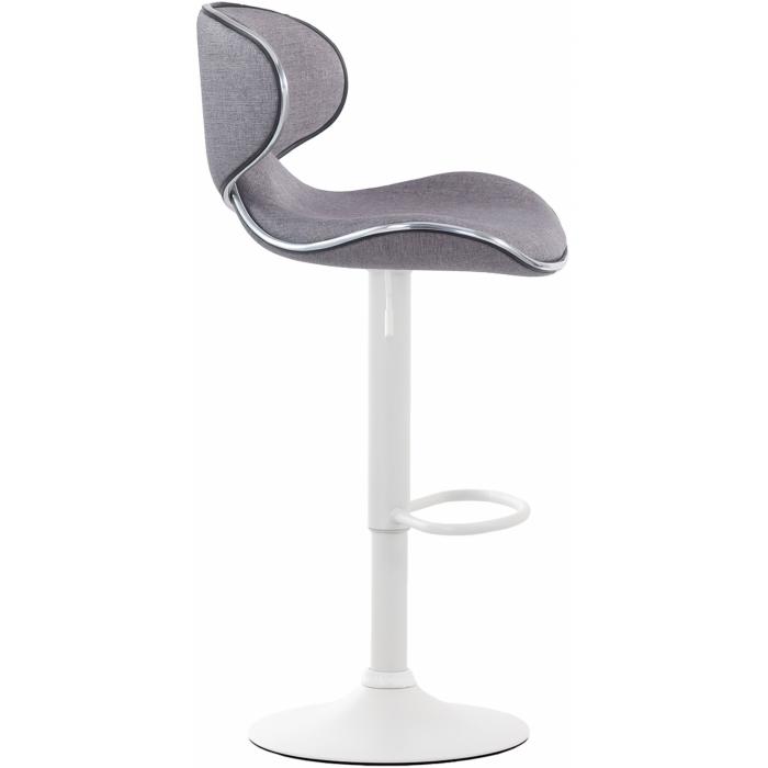 2er Set Barhocker HLO-CP29 V2 Stoff wei ~ hellgrau