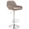 2er Set Barhocker HLO-CP8 Stoff chrom ~ taupe