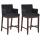 2er Set Barhocker HLO-CP28 Stoff antik ~ schwarz