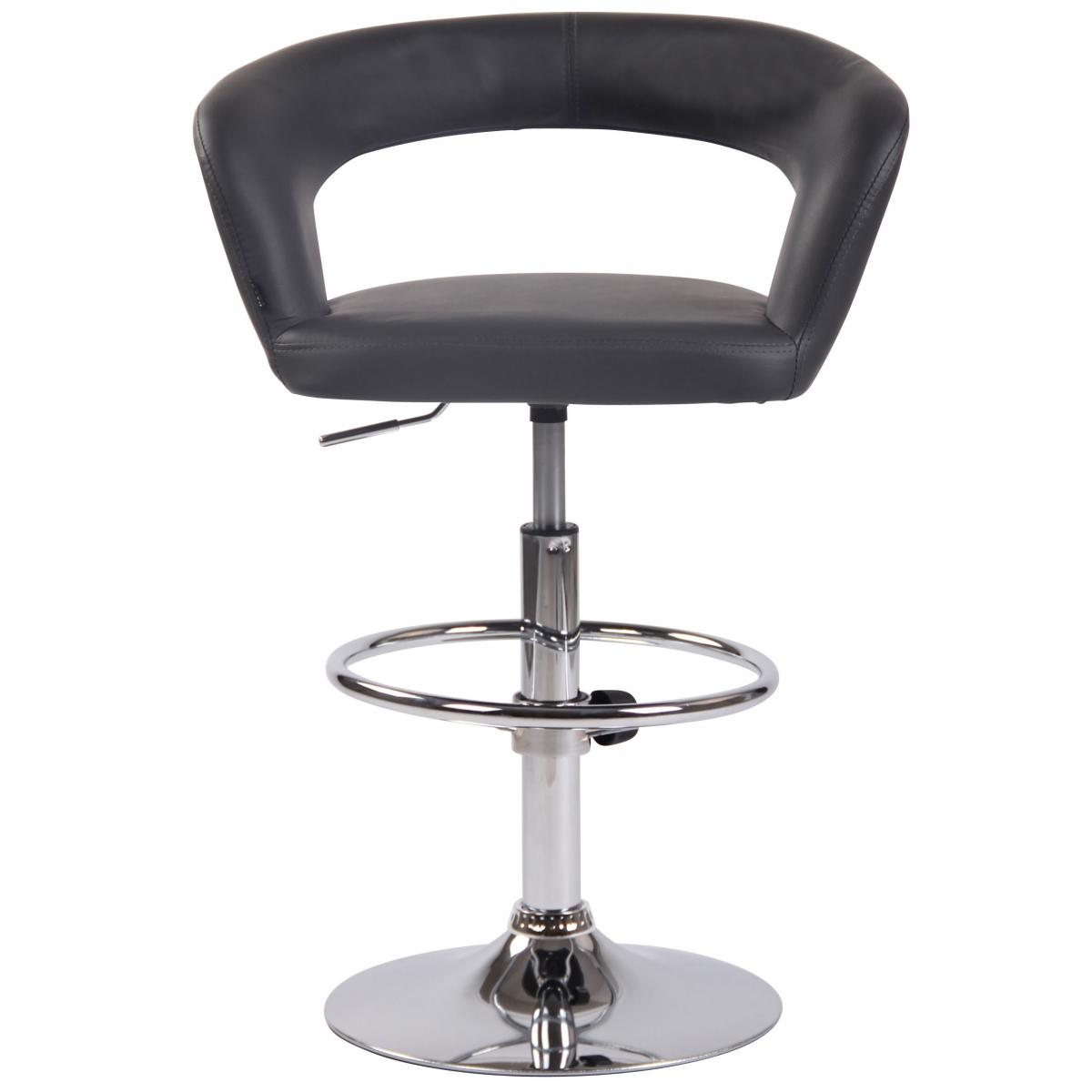 2er Set Barhocker HLO-CP230 Kunstleder ~ grau