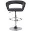 2er Set Barhocker HLO-CP230 Kunstleder ~ grau