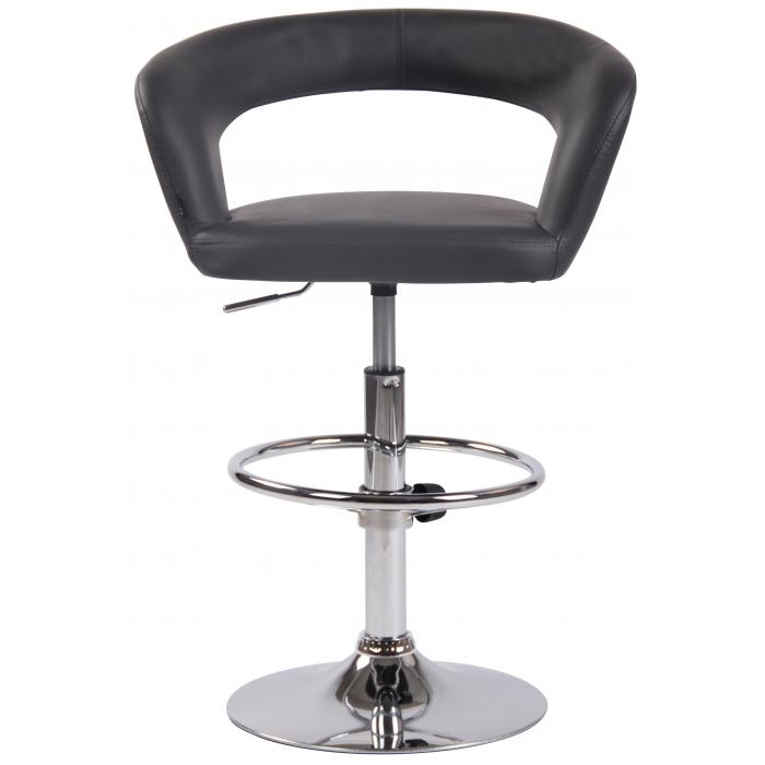 2er Set Barhocker HLO-CP230 Kunstleder ~ grau