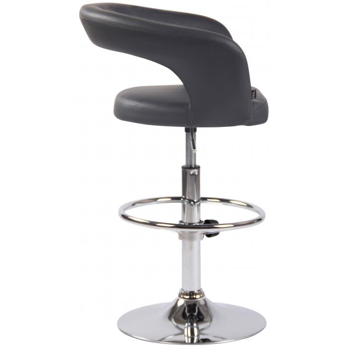 2er Set Barhocker HLO-CP230 Kunstleder ~ grau