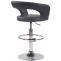 2er Set Barhocker HLO-CP230 Kunstleder ~ grau