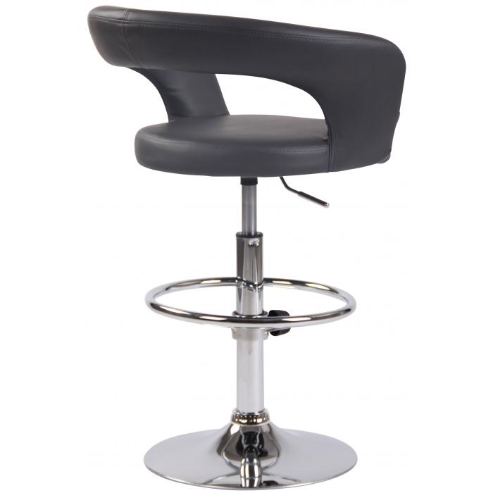 2er Set Barhocker HLO-CP230 Kunstleder ~ grau