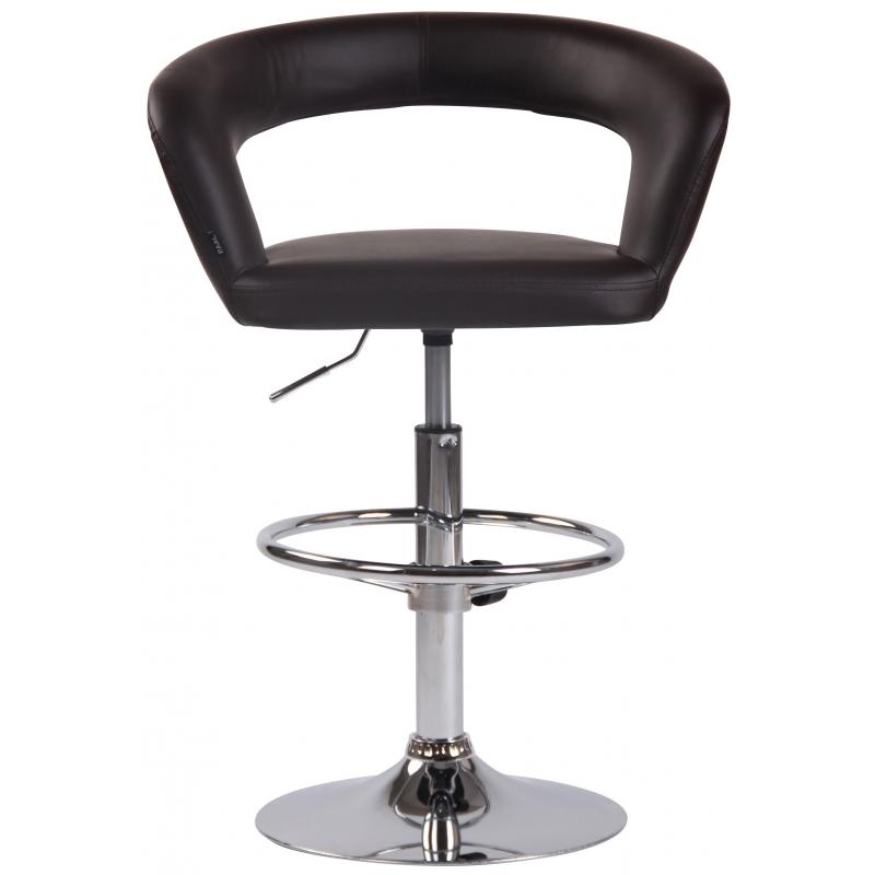 2er Set Barhocker HLO-CP230 Kunstleder ~ braun