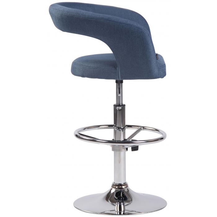 2er Set Barhocker HLO-CP263 Stoff ~ blau