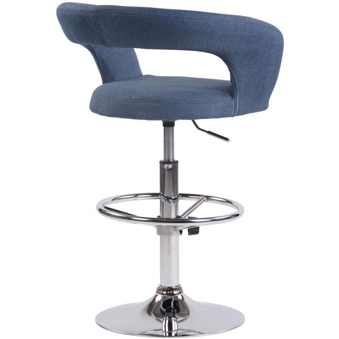 2er Set Barhocker HLO-CP263 Stoff ~ blau