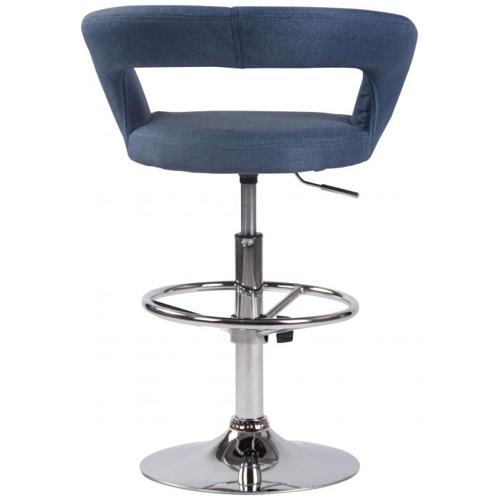 2er Set Barhocker HLO-CP263 Stoff ~ blau