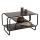 Couchtisch HWC-O49, Wohnzimmertisch Tisch, Industrial 3 Ablagen, Metall 45x80x40cm ~ schwarz