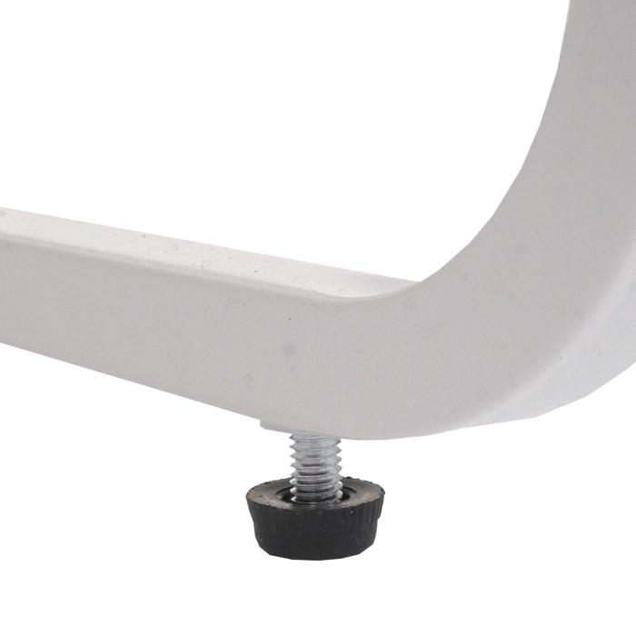 Couchtisch HWC-O49, Wohnzimmertisch Tisch, Industrial 3 Ablagen, Metall 45x80x40cm ~ wei