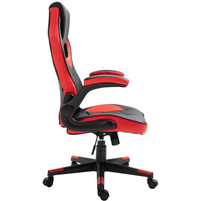 Brostuhl HLO-CP140 Kunstleder ~ schwarz/rot