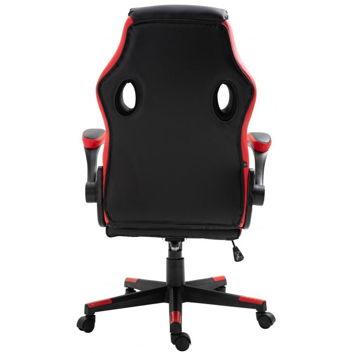 Brostuhl HLO-CP140 Kunstleder ~ schwarz/rot