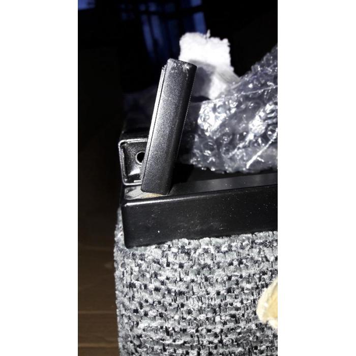 B-Ware (Halterungen gebrochen SK4) | Sitzbank HWC-N68 mit Schuhablage, Bank Schuhregal Chenille Metall 130cm~ dunkelgrau