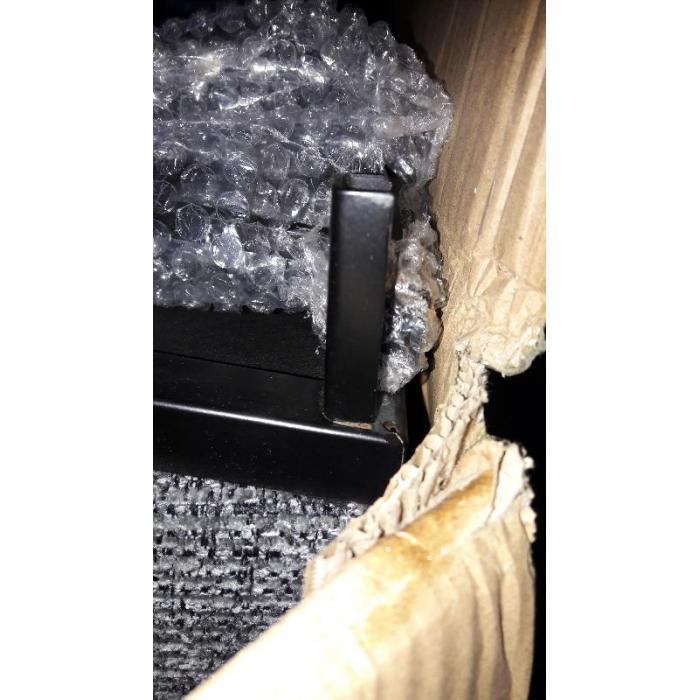 B-Ware (Halterungen gebrochen SK4) | Sitzbank HWC-N68 mit Schuhablage, Bank Schuhregal Chenille Metall 130cm~ dunkelgrau