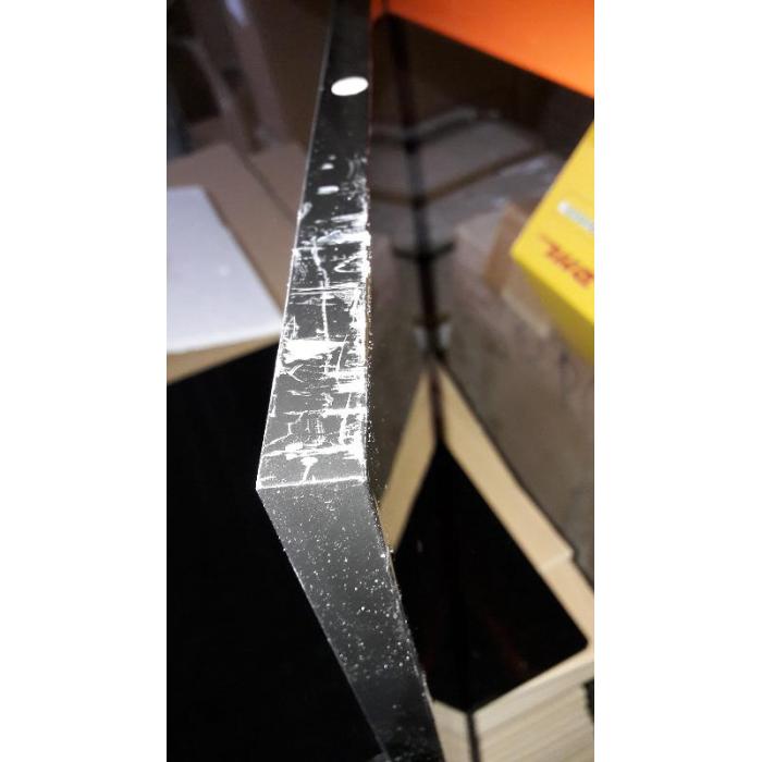 B-Ware (Verbogen/Zerkratzt SK5) | Premium Waschbeckenunterschrank HWC-D16, Waschtisch Badmbel, hochglanz 90cm ~ schwarz